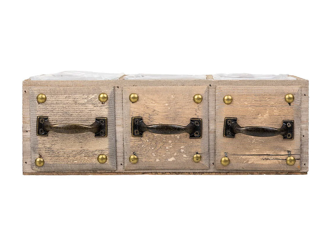 Cajón de madera marrón 30x10x10,5