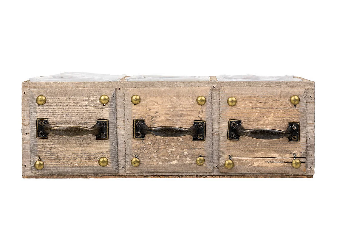 Cajón de madera marrón 30x10x10,5