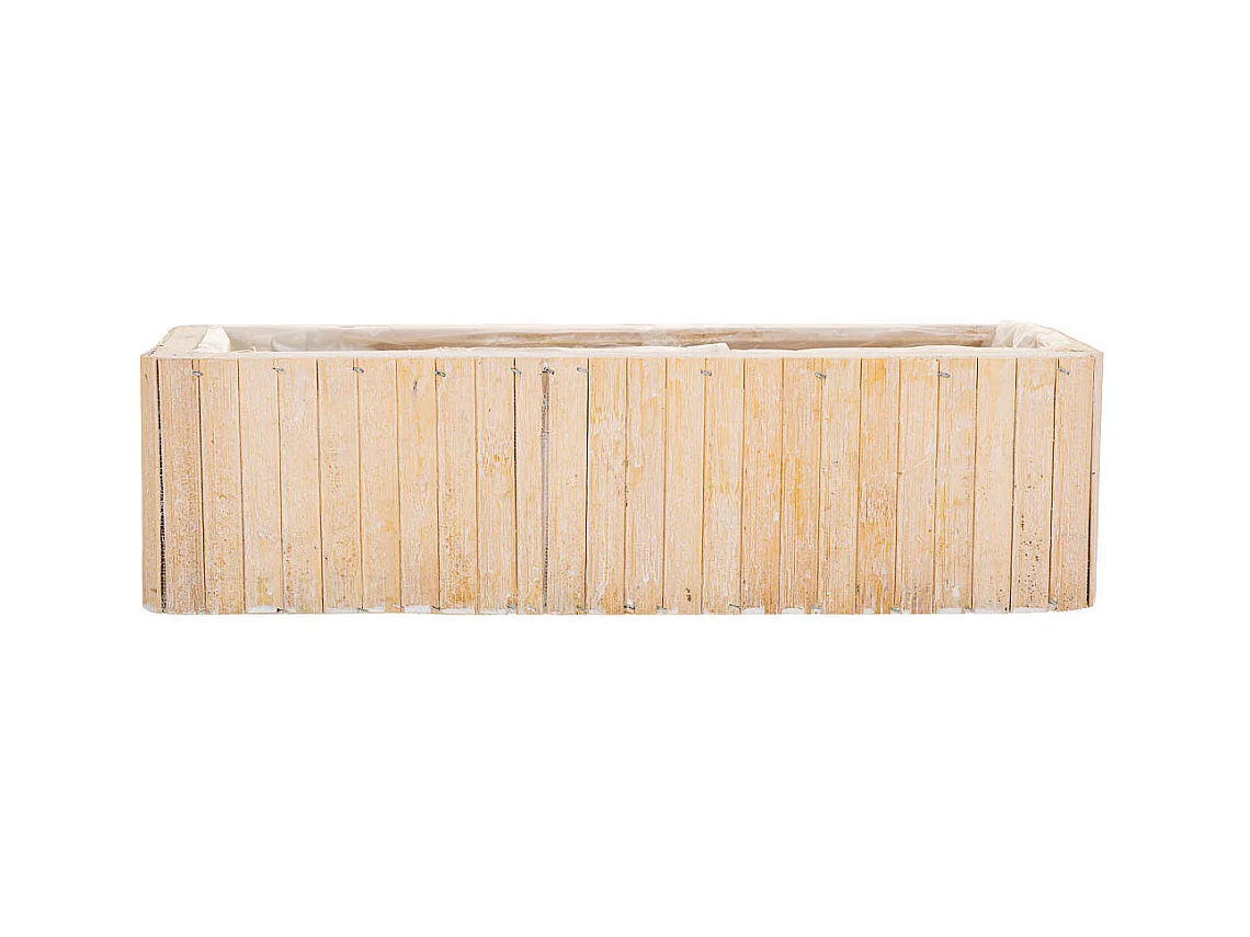 Panier rectangulaire en bois marron 40.5x14.5x11h