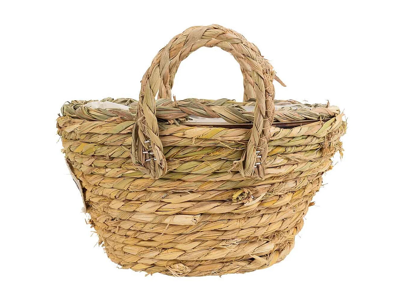 Panier en corde tressée marron d25x13h