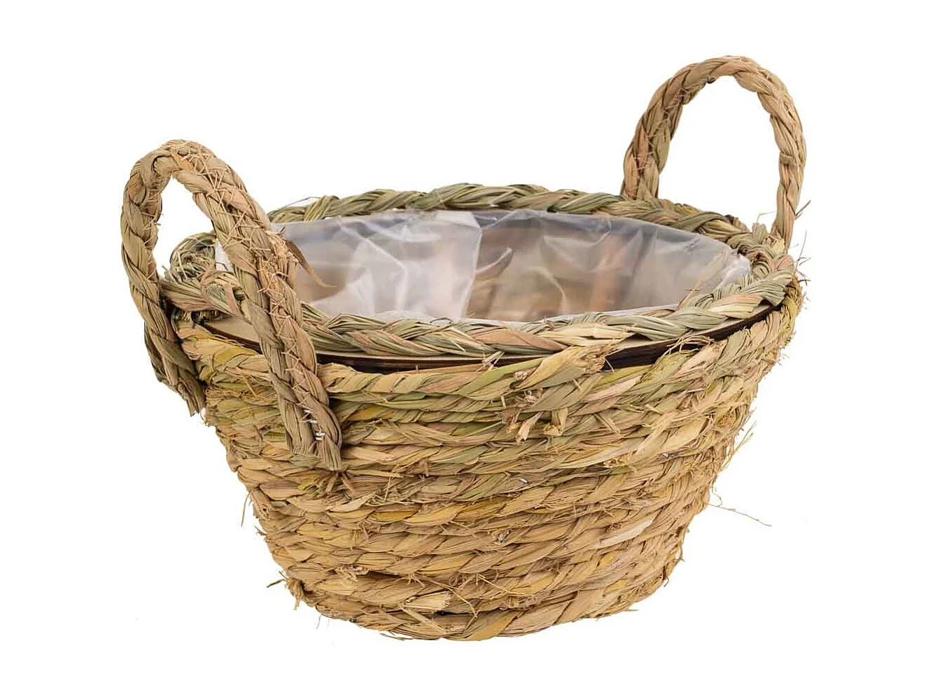 Panier en corde tressée marron d25x13h