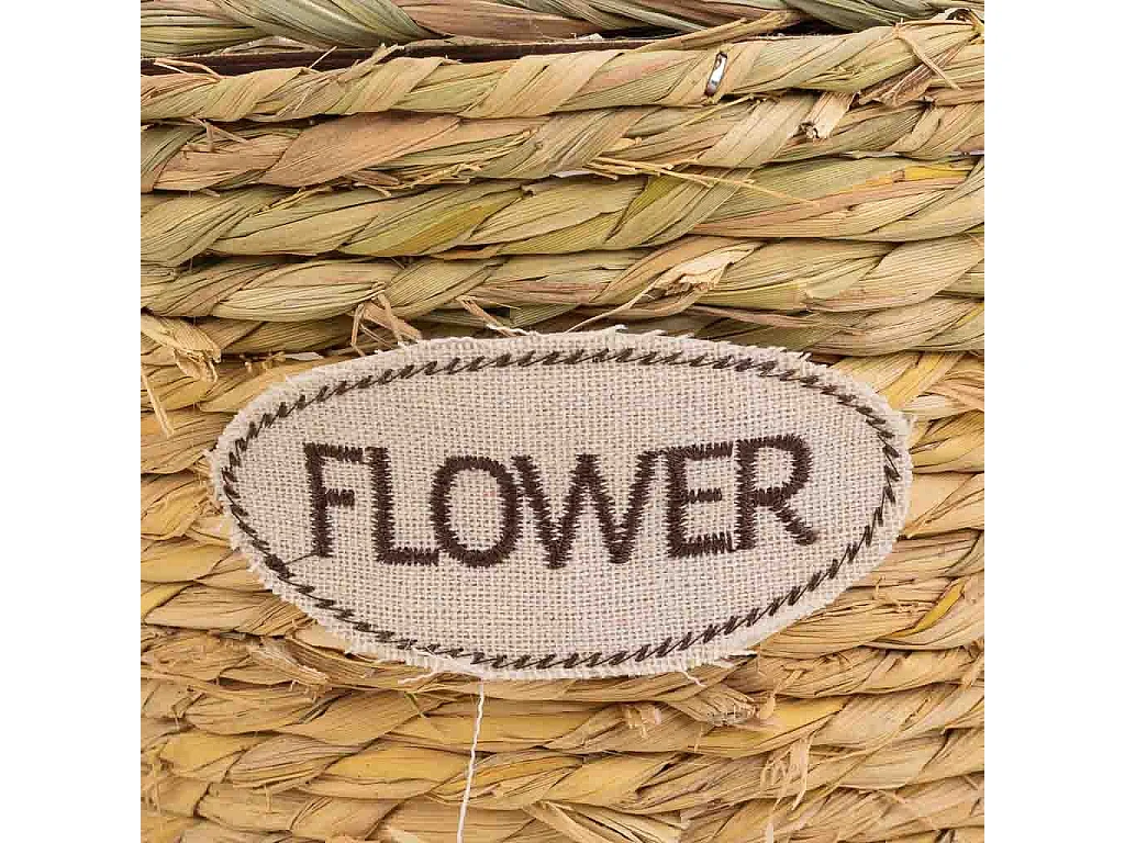 Panier en corde tressée marron d25x13h