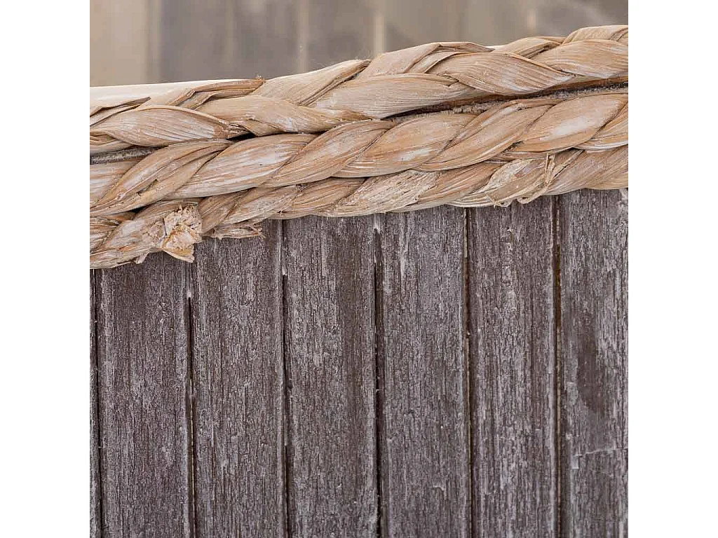 Set 3 Cestos ovalados de madera grises