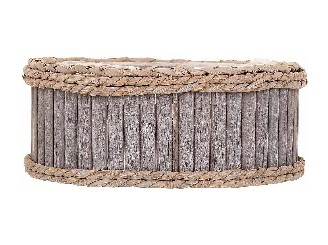 Set 3 Cestos ovalados de madera grises