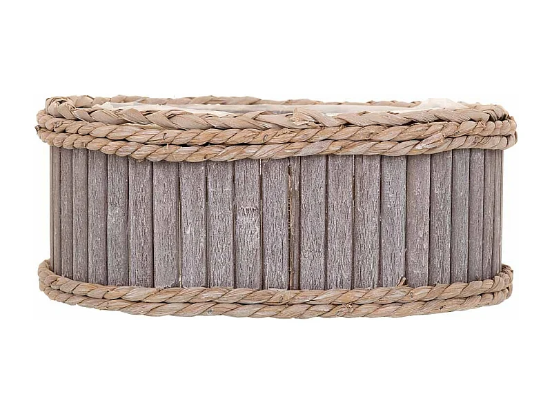 Set 3 Cestos ovalados de madera grises