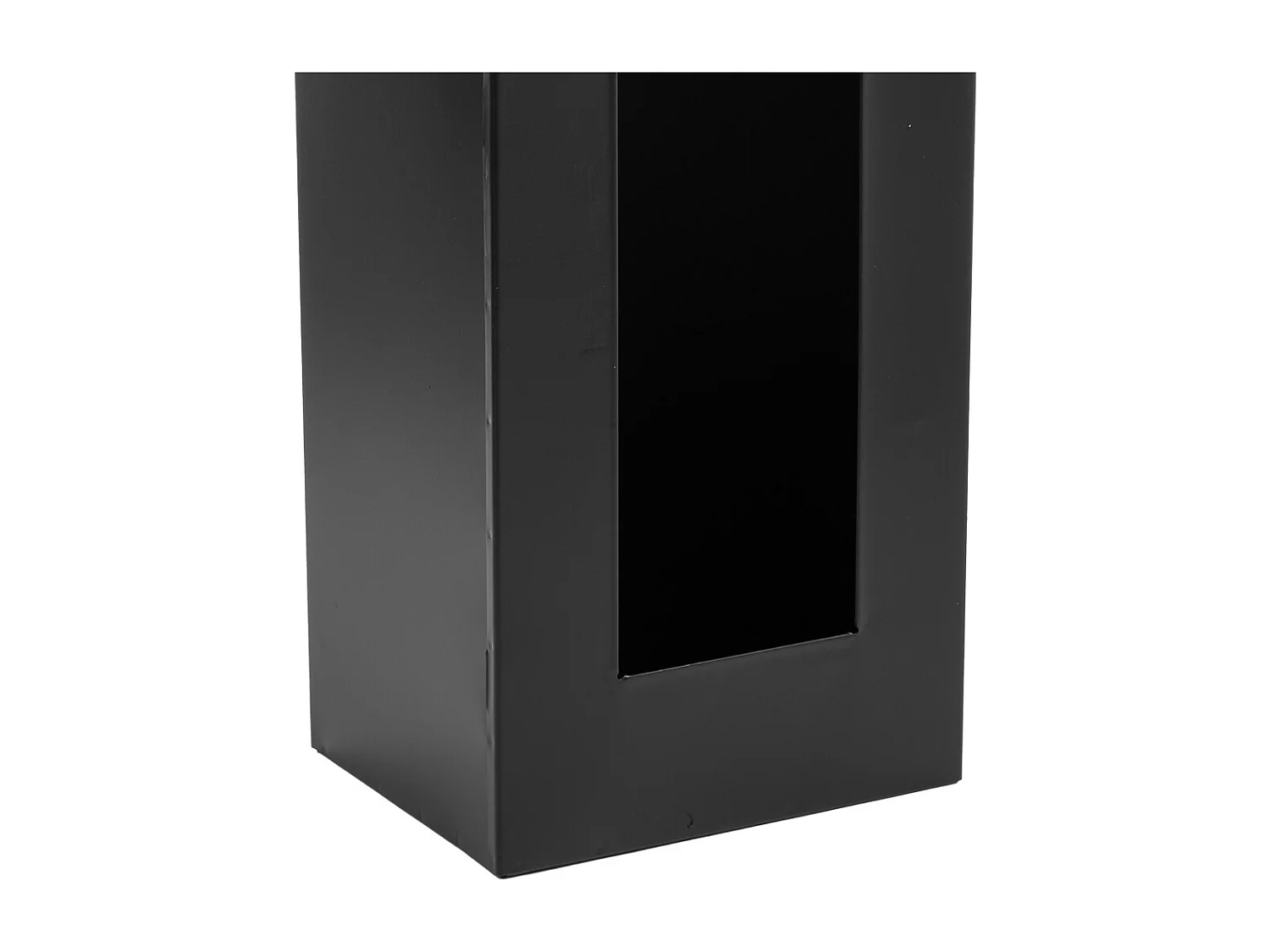 Portalegno da camino in metallo con manico nero 37x18x42h