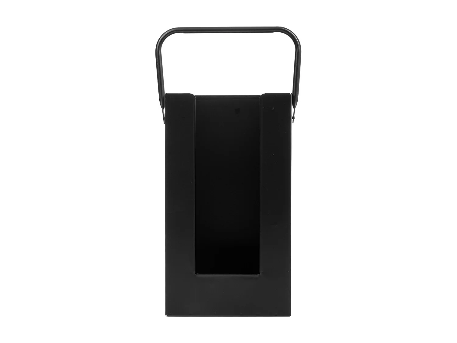 Leñero para la chimenea de metal con asa negro 37x18x42