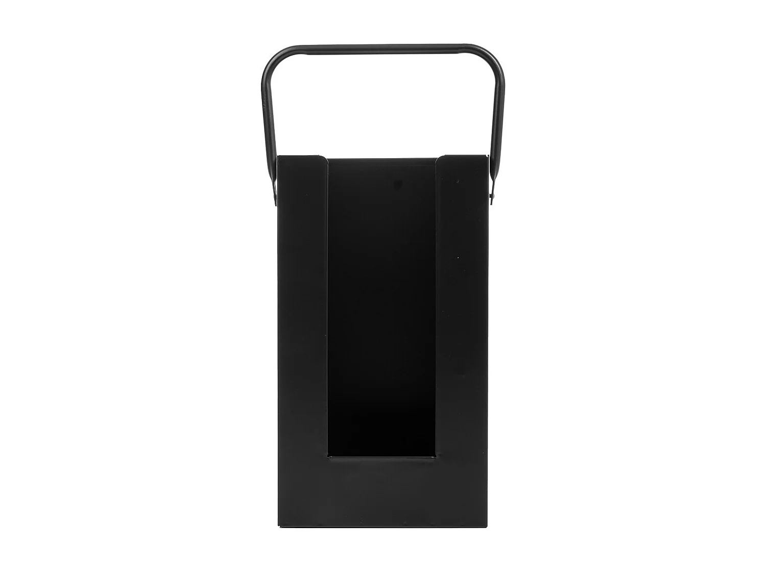 Leñero para la chimenea de metal con asa negro 37x18x42