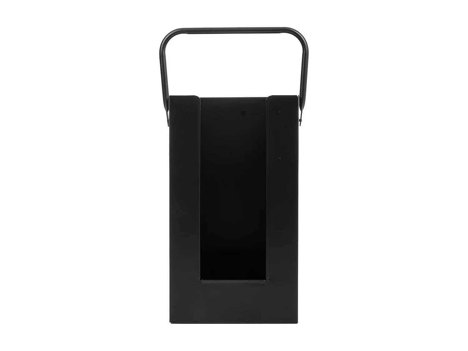 Leñero para la chimenea de metal con asa negro 37x18x42