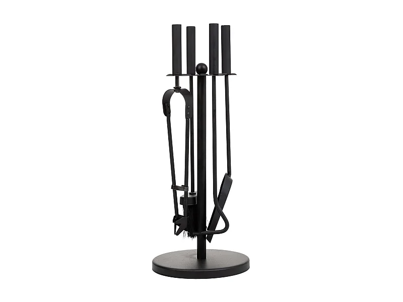 Set 5 herramientas para la chimenea de metal negras