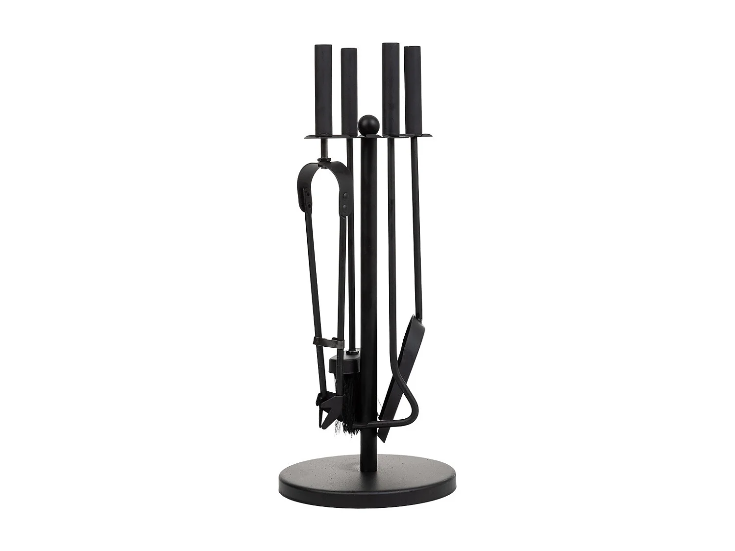 Set 5 herramientas para la chimenea de metal negras