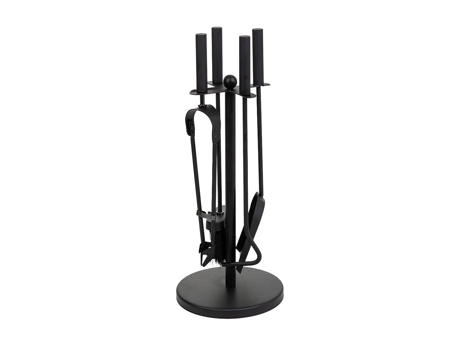 Set 5 herramientas para la chimenea de metal negras