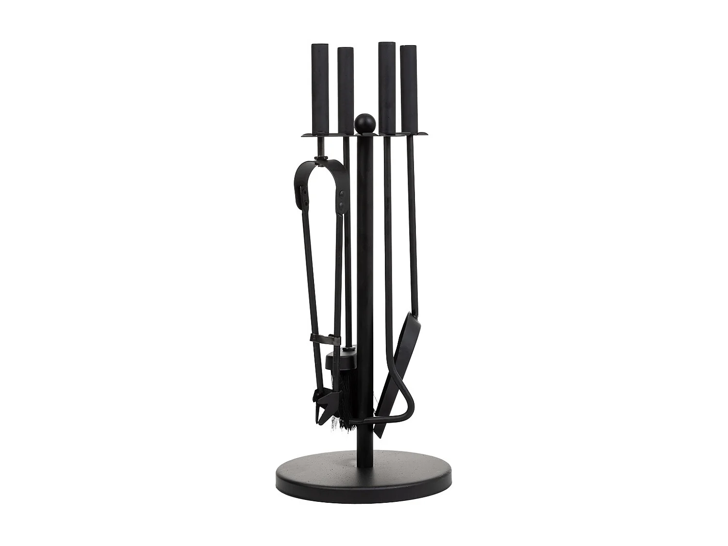 Set 5 herramientas para la chimenea de metal negras