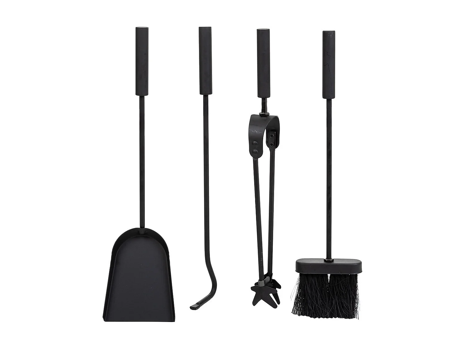 Set 5 herramientas para la chimenea de metal negras