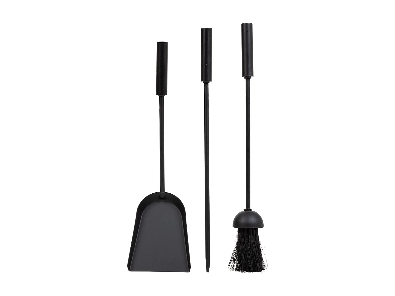 Set 4 herramientas de metal para la chimenea de metal negras