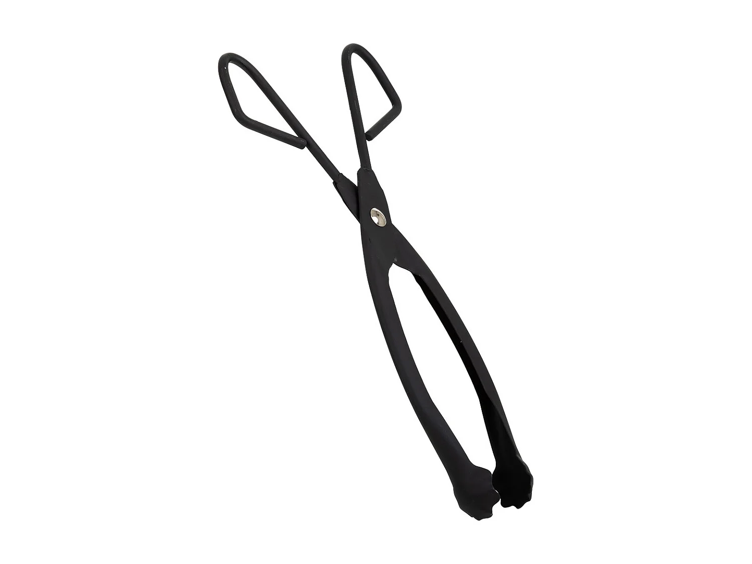 Schwarze Metall-Kaminzange 45x10x02h cm