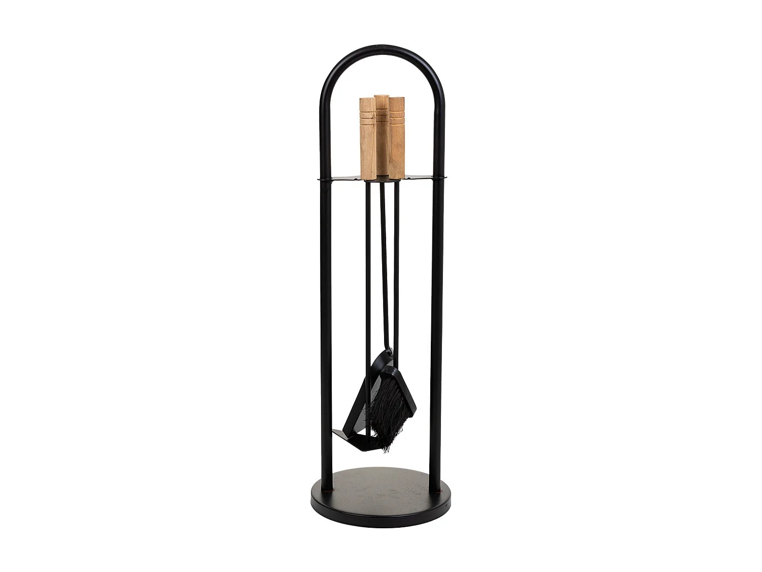 Herramientas para la chimenea de metal negro set 4pcs d20x68h cm