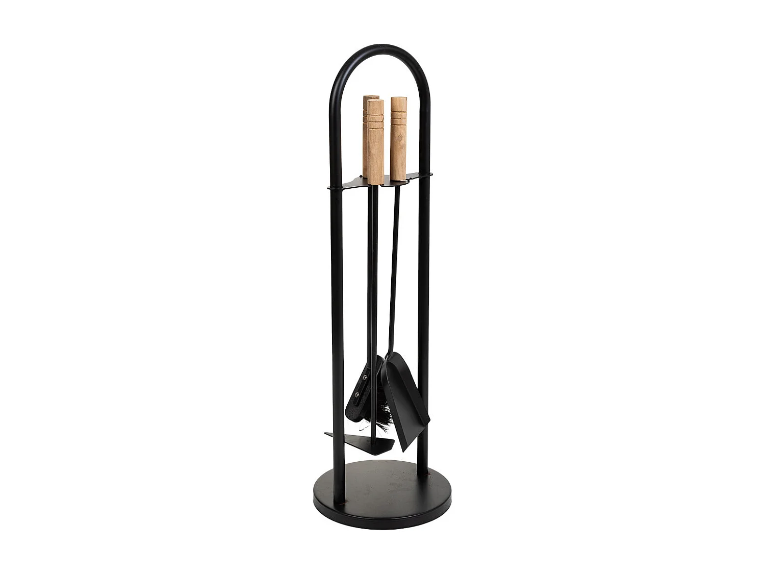 Herramientas para la chimenea de metal negro set 4pcs d20x68h cm
