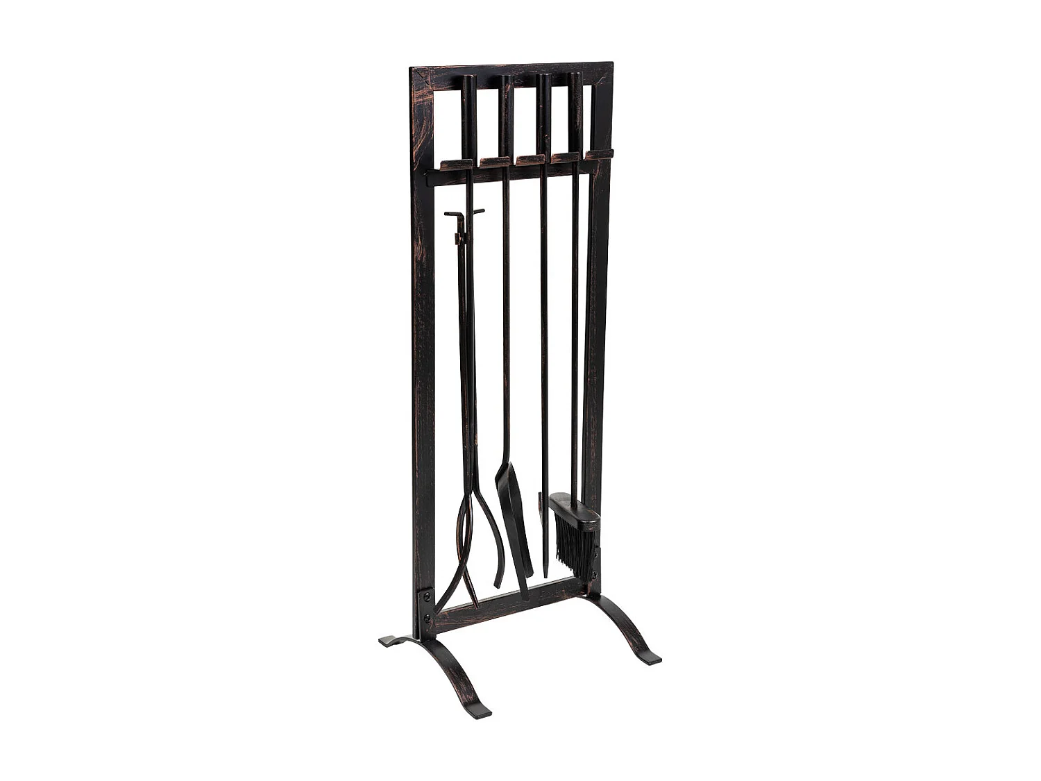 Herramientas para la chimenea de metal negro set 5  30.5x27x79.5h cm