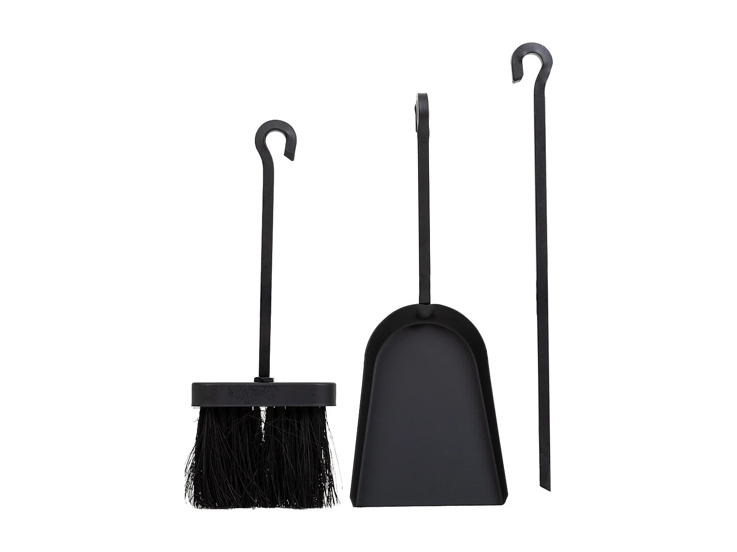 Ensemble de 5 outils pour cheminée en métal noir