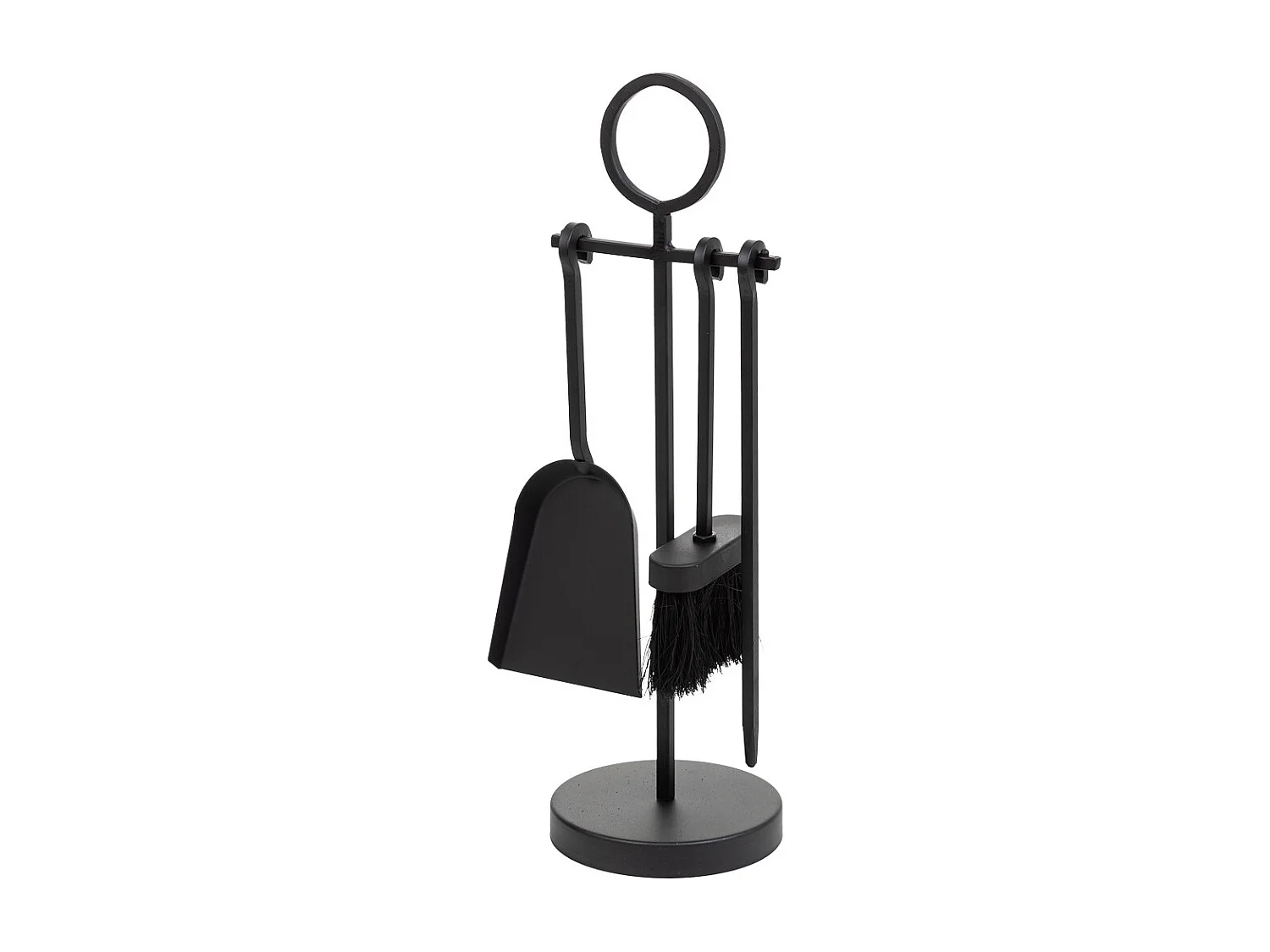 Set de herramientas de metal para la chimenea negras