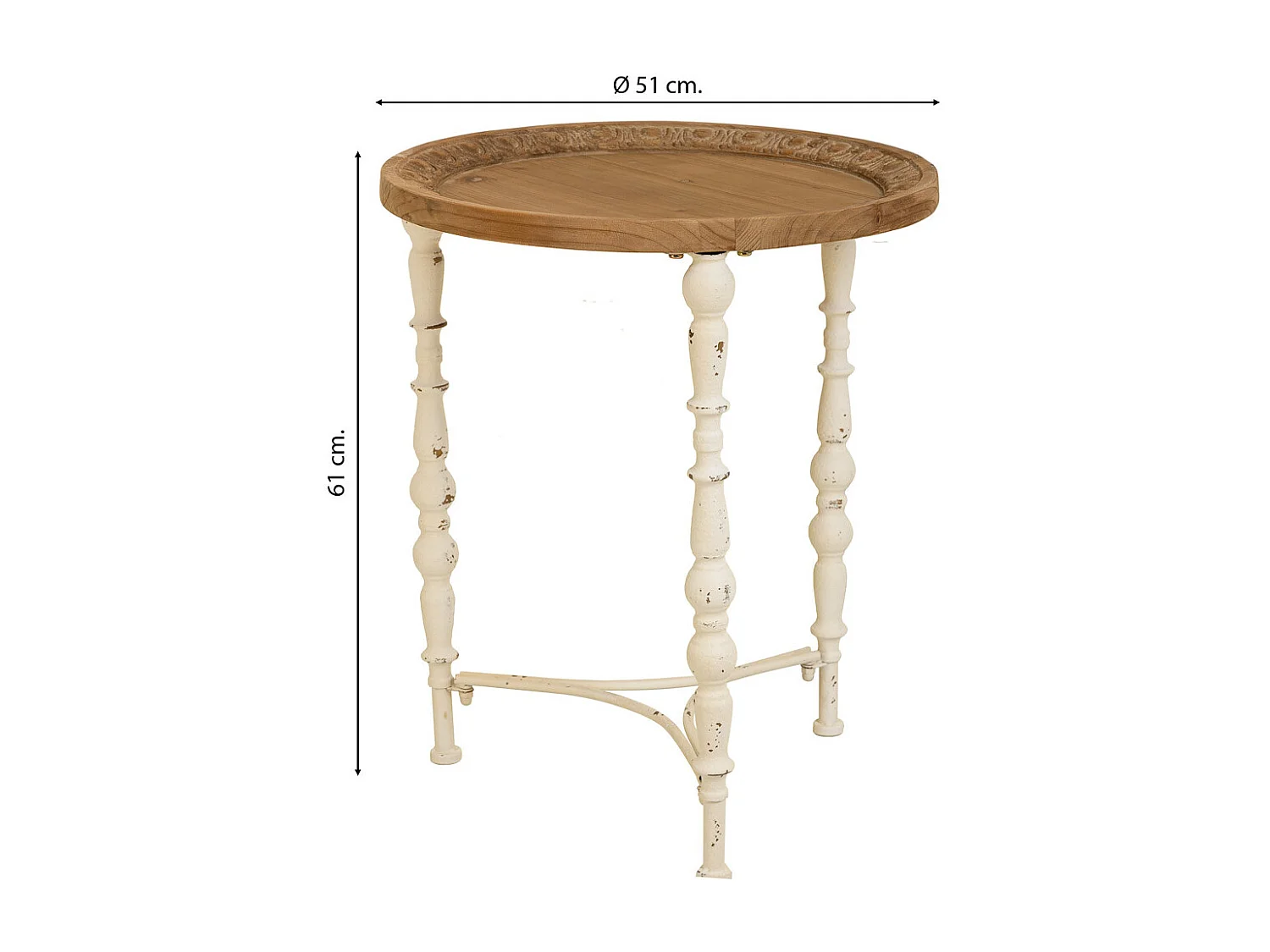 Brauner Couchtisch aus Holz 51x51x61h cm