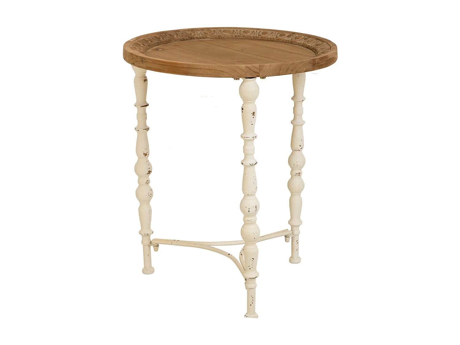 Table d'appoint en bois marron 51x51x61h