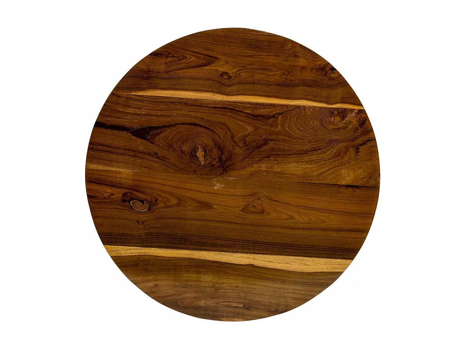 Mesa de centro redonda marrom em madeira e metal 38x38x65 cm, design funcional e decorativo