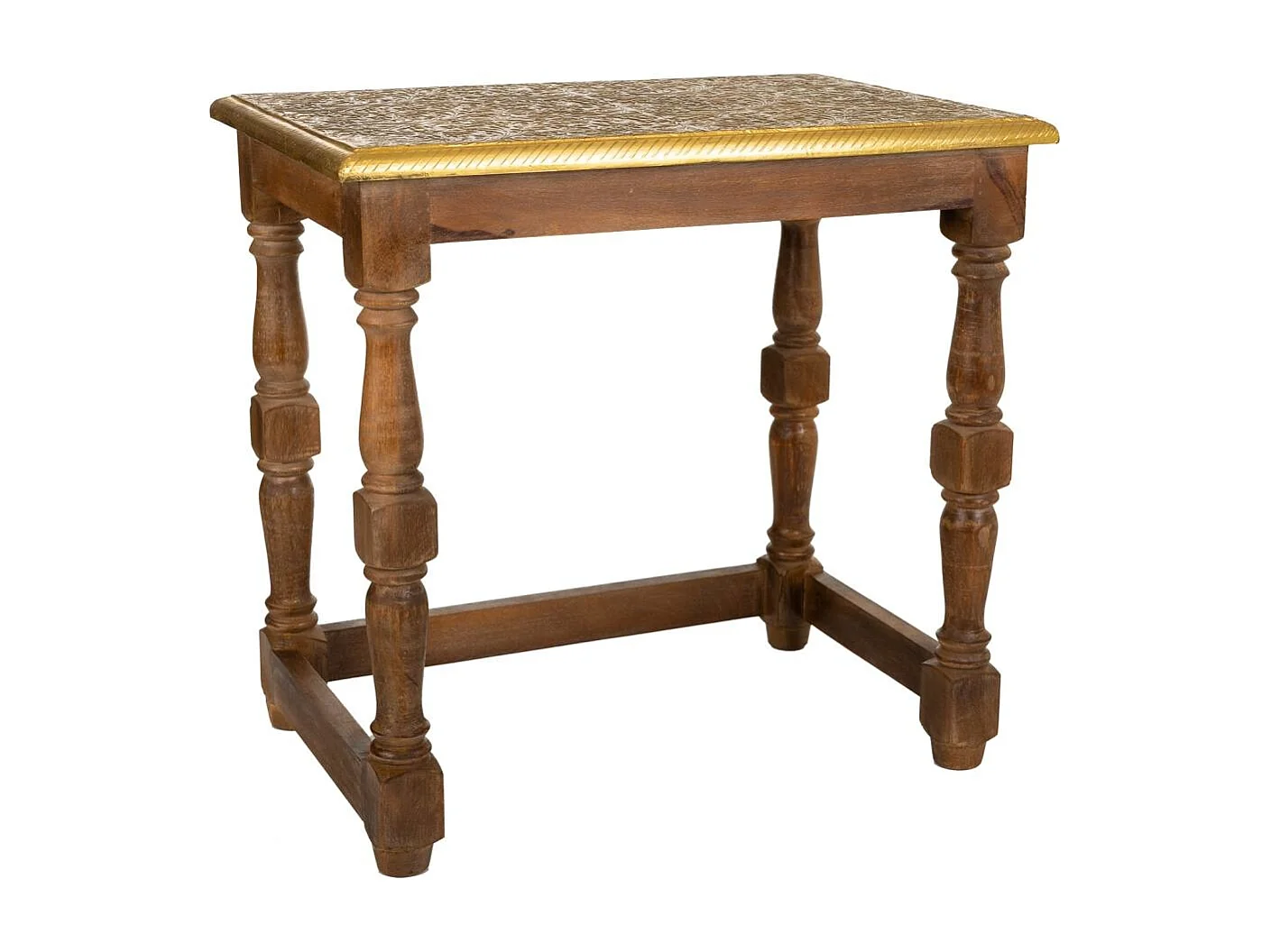 Brauner Couchtisch aus Holz 48x33x45,5h cm