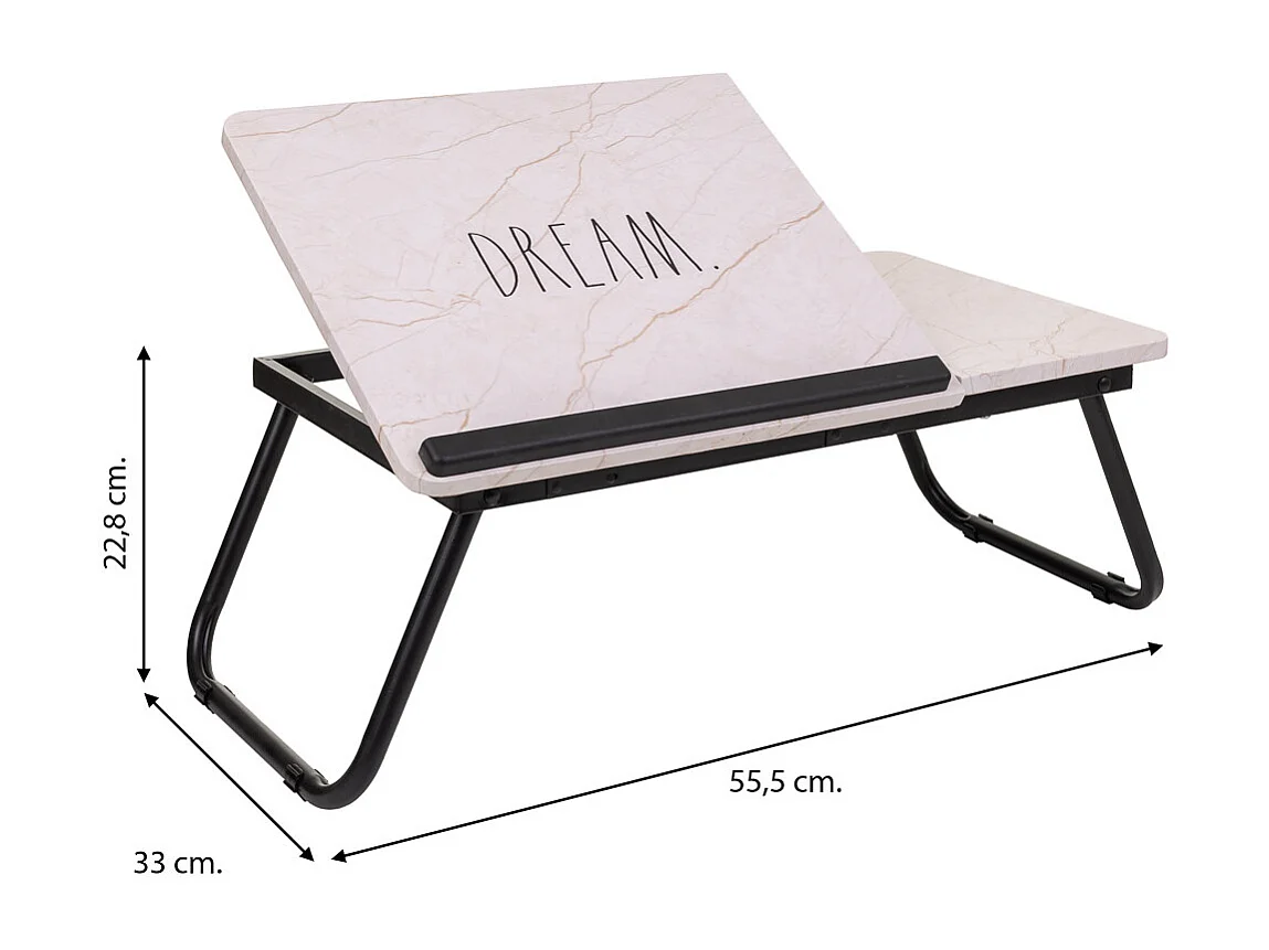 Tavolo scrivania pieghevole bianco 61x35,5x20h