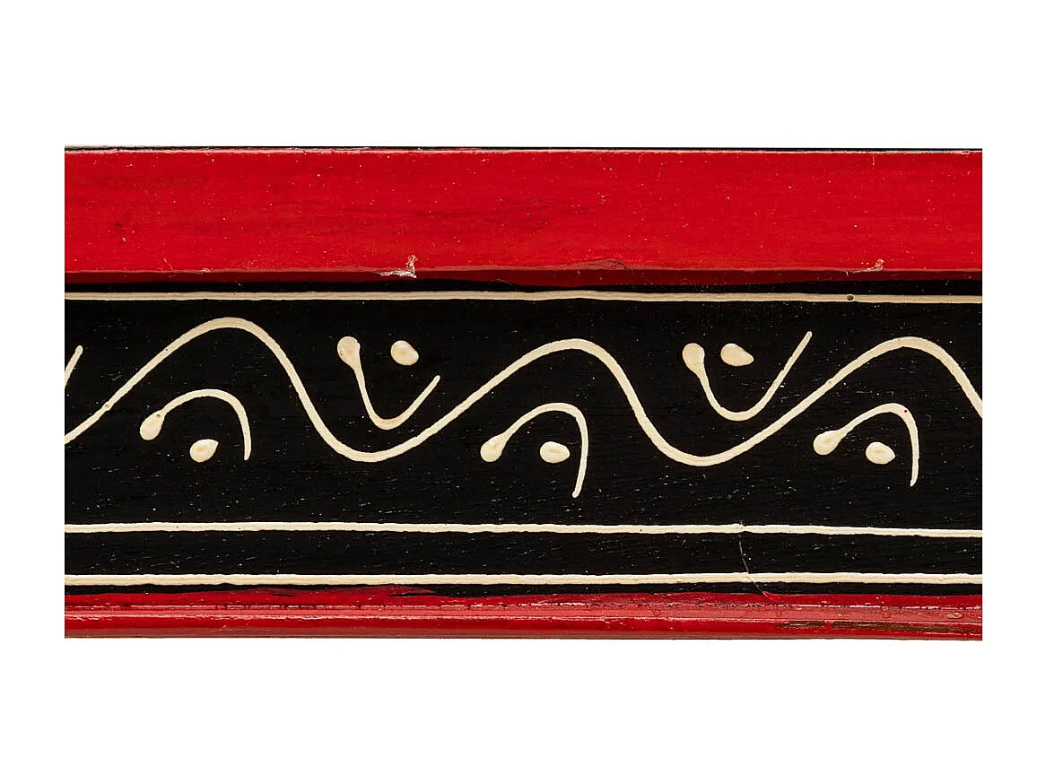 Handbemalter Holz-Beistelltisch 38x38x14h cm