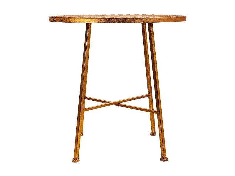 Goldener Couchtisch aus Metall 60x60x60,5h cm