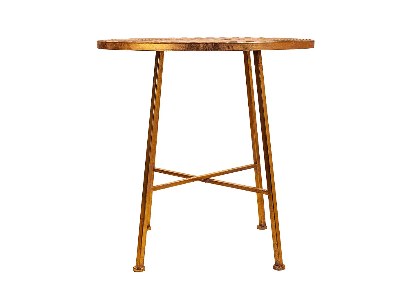 Goldener Couchtisch aus Metall 60x60x60,5h cm