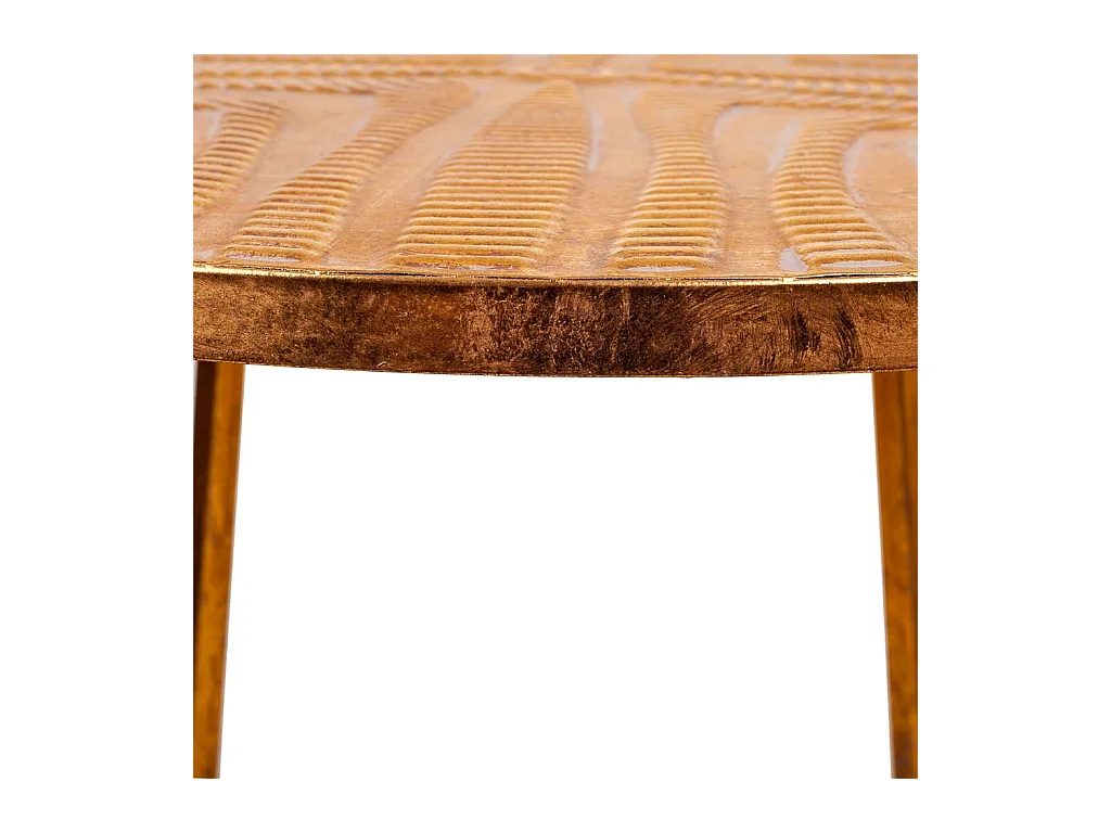 Mesa de centro de metal dorado 60x60x60.5