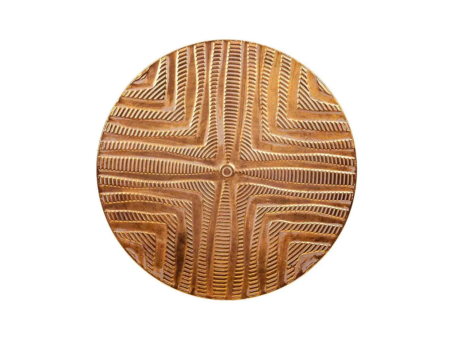 Mesa de centro de metal dorado 60x60x60.5