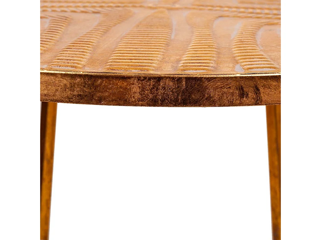 Mesa de centro de metal dourado 60x60x60,5