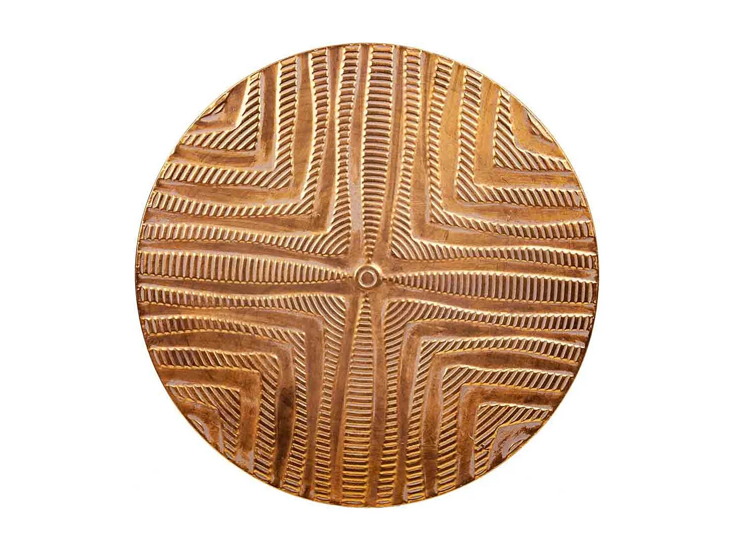 Mesa de centro de metal dourado 60x60x60,5