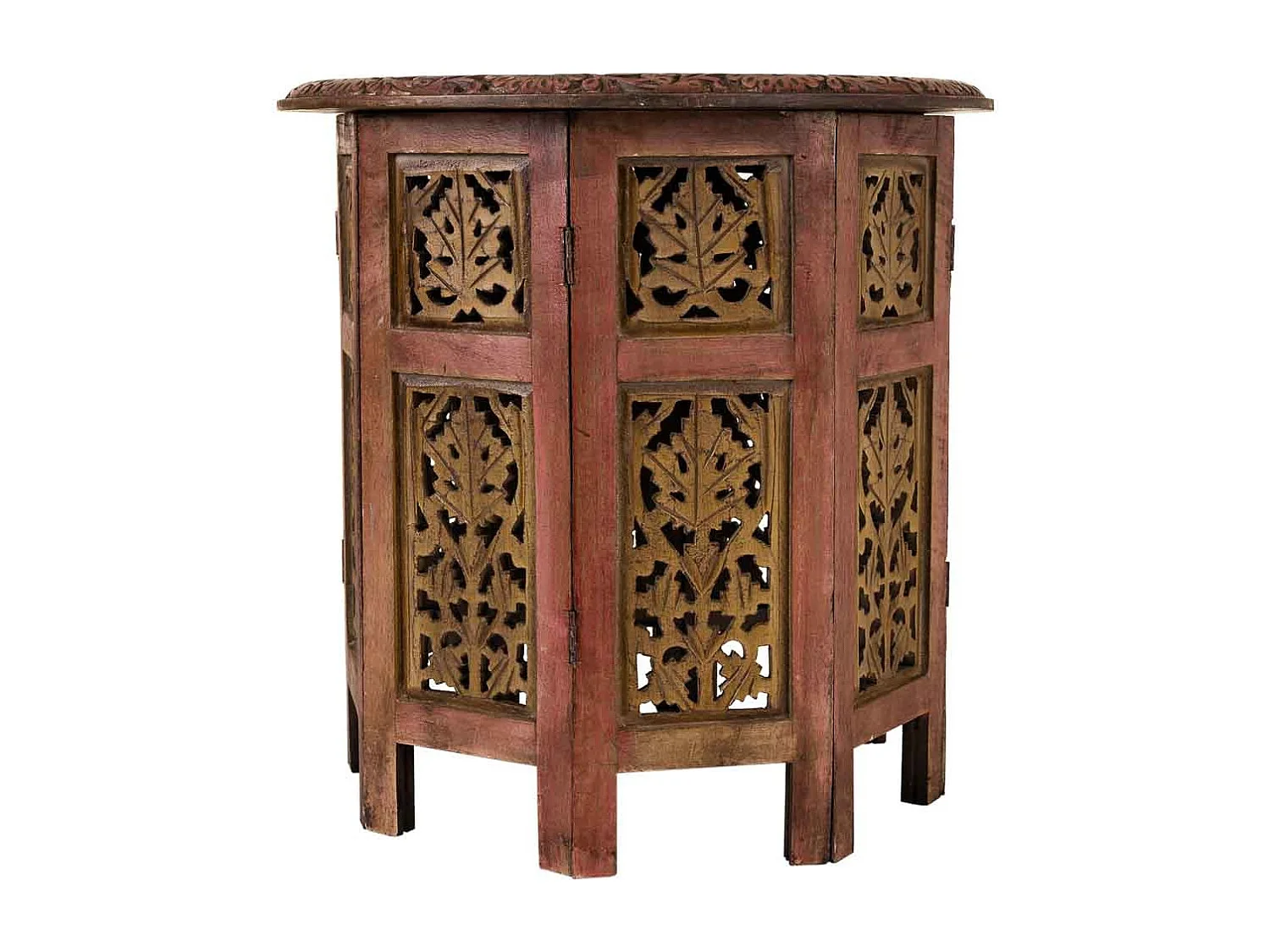 Brauner handgefertigter Couchtisch aus Holz 45x45x45h cm