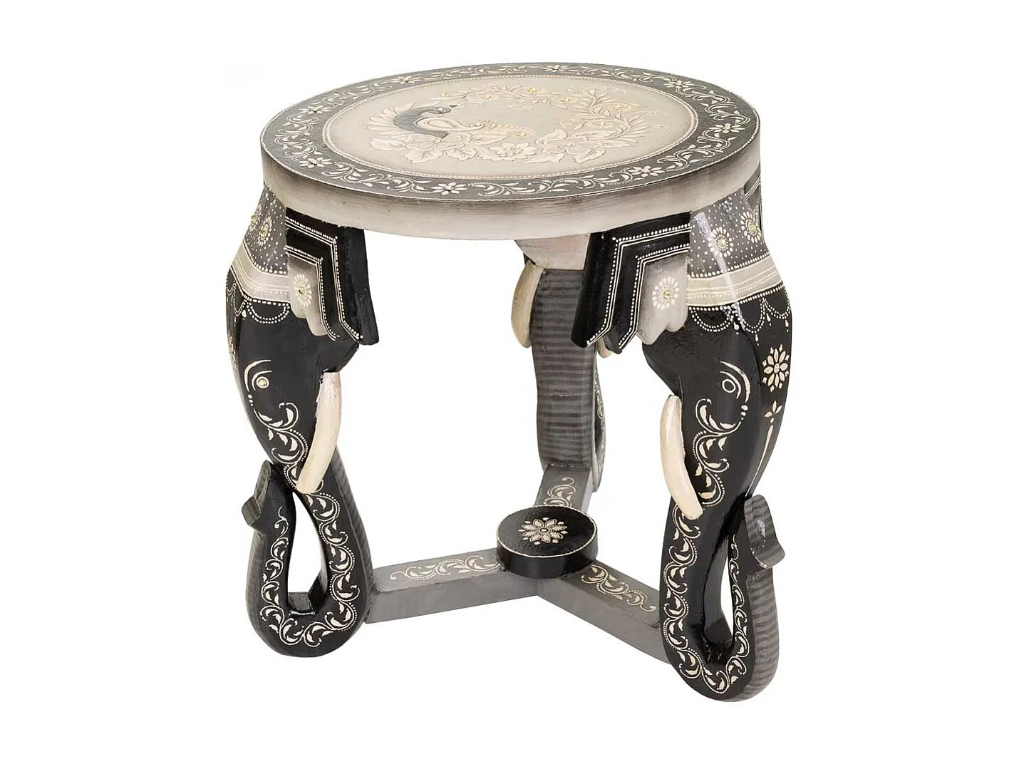 Mesa de centro de madeira cinza 42x35x39