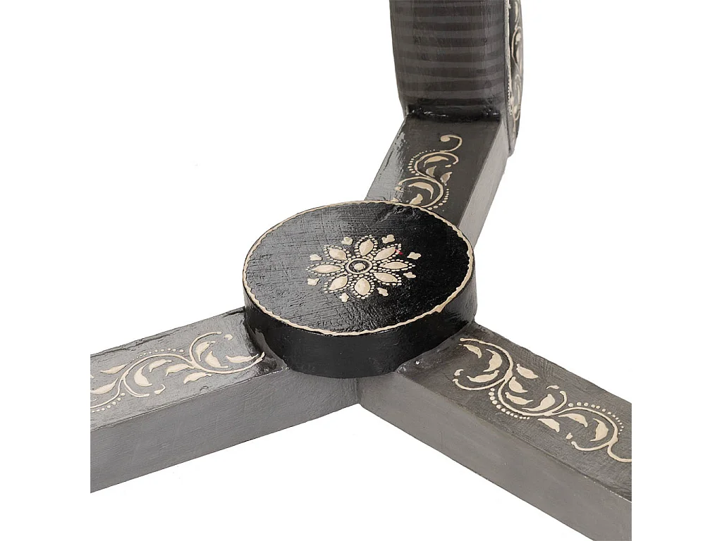 Mesa de centro de madeira cinza 42x35x39