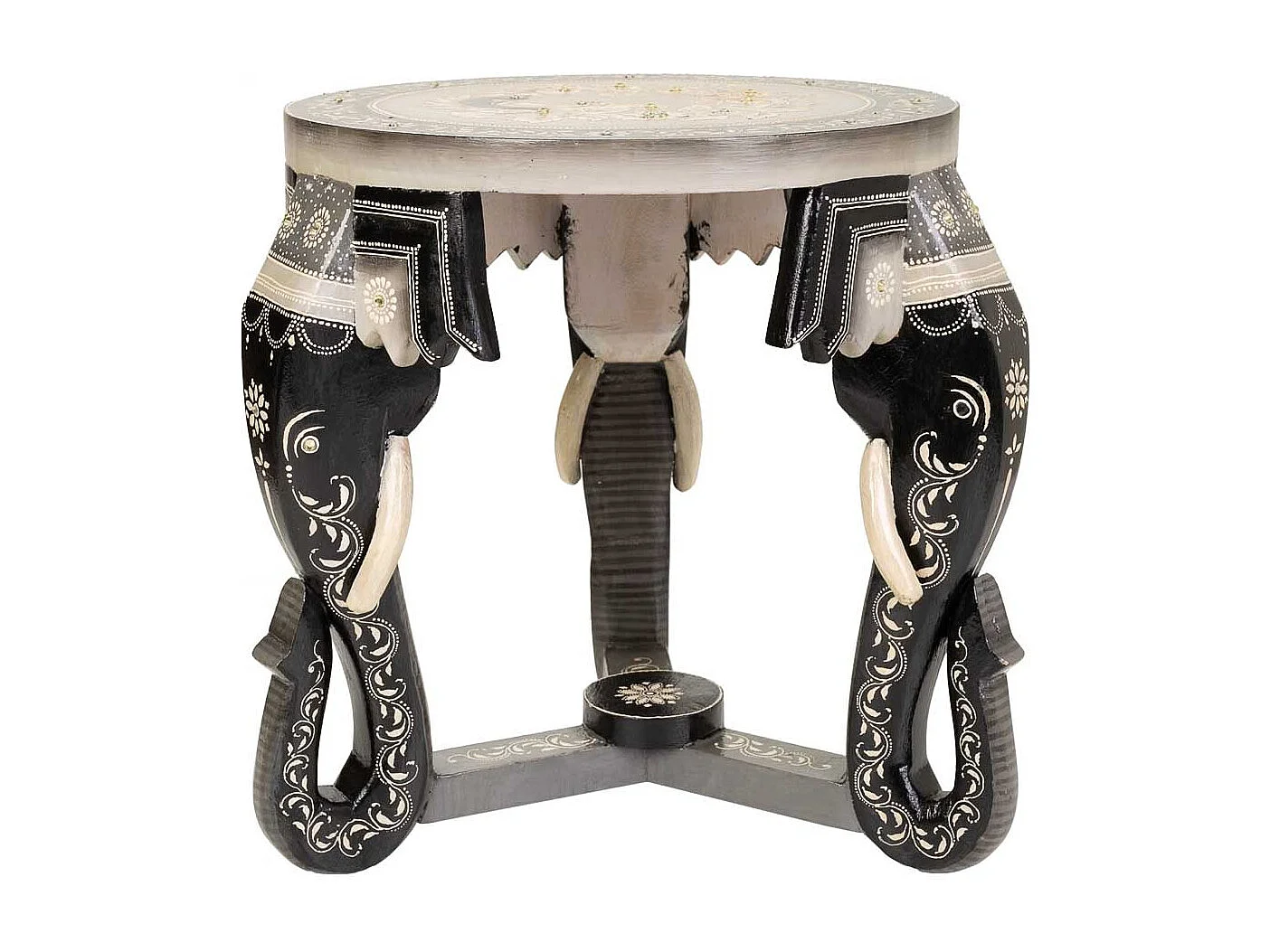 Mesa de centro de madeira cinza 42x35x39