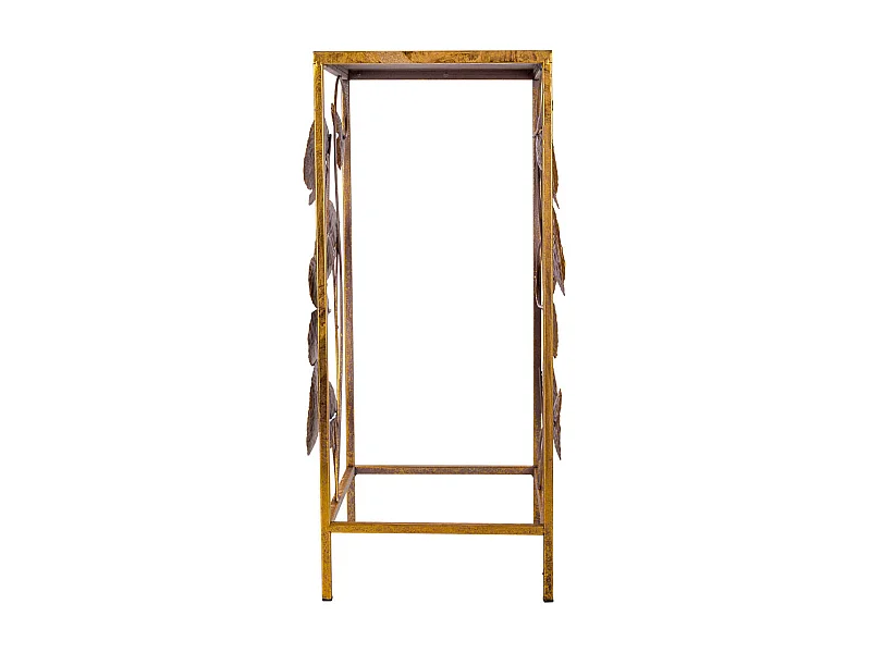 Goldener Metall-Ecktisch 28x28x66h cm