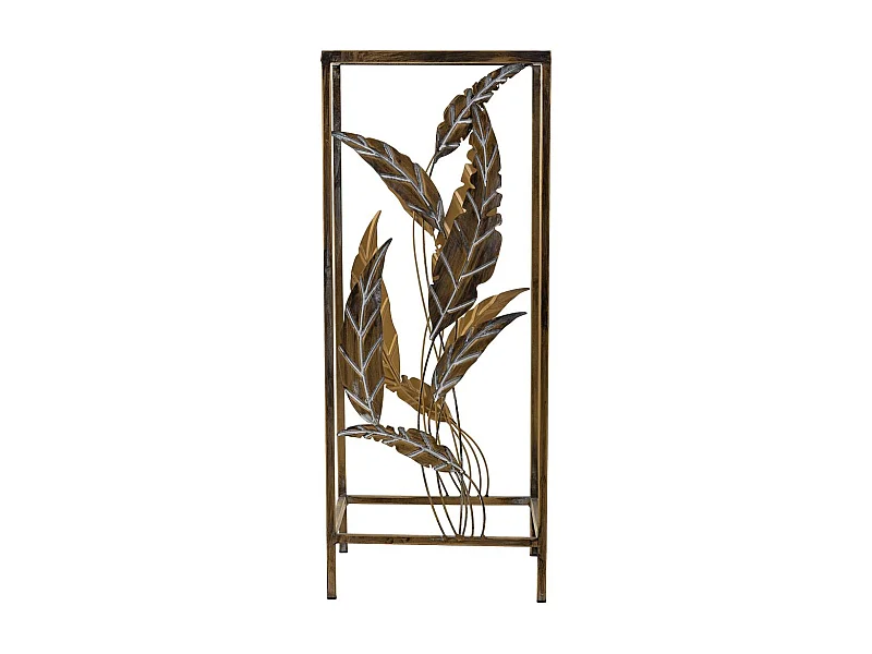 Mesa de canto em metal dourado 28x28x69