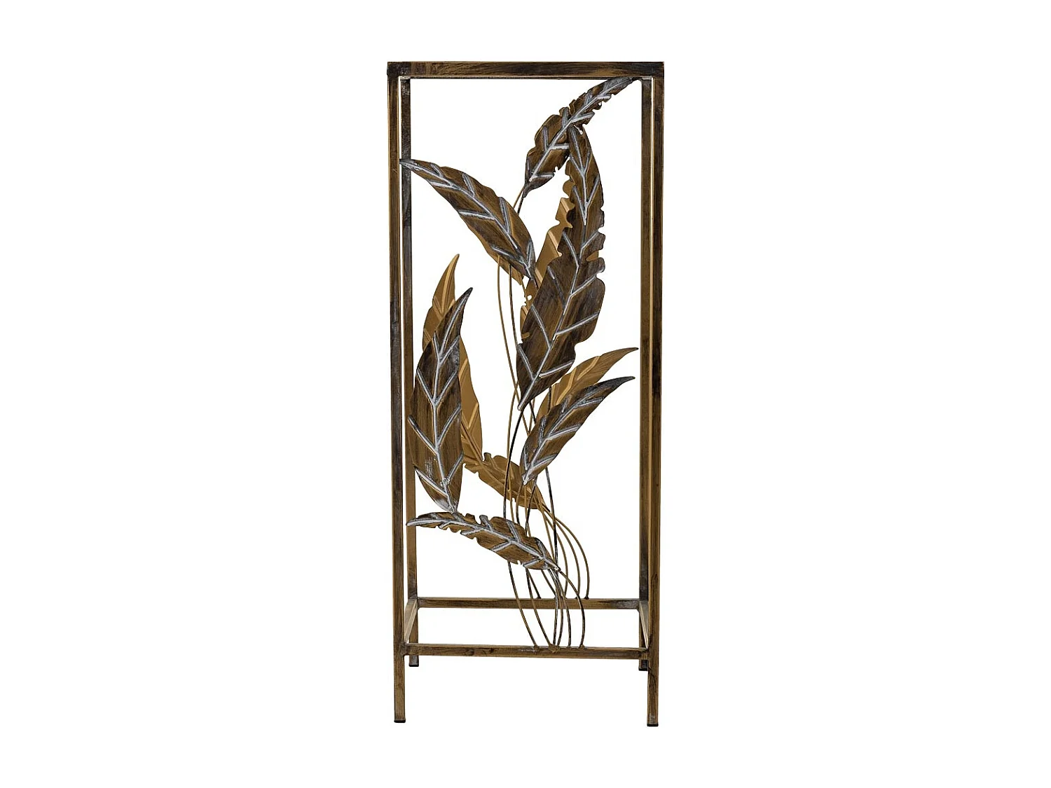 Mesa de canto em metal dourado 28x28x69