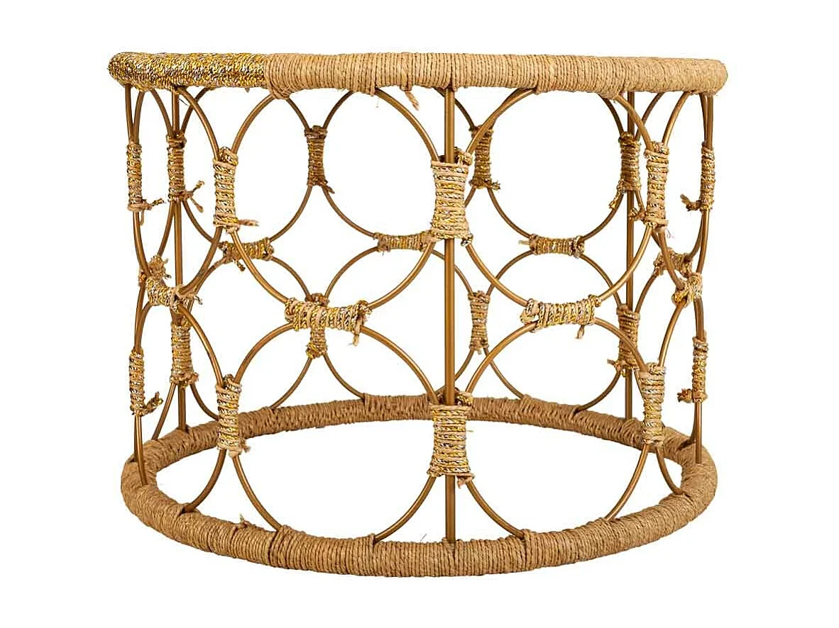 Tavolino in corda intrecciata 60x60x40h
