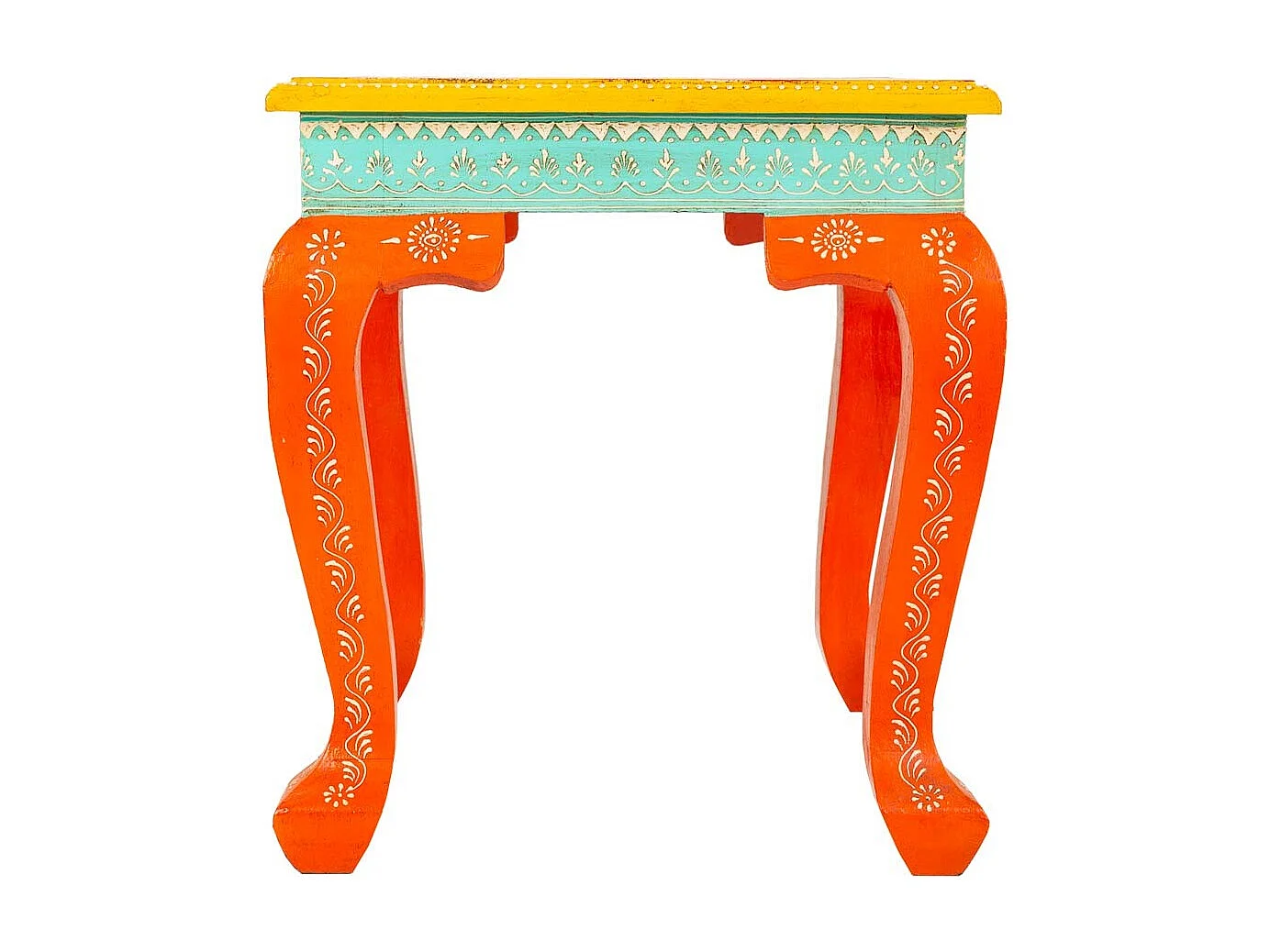 Mesa de centro de madeira vermelha 38x38x45