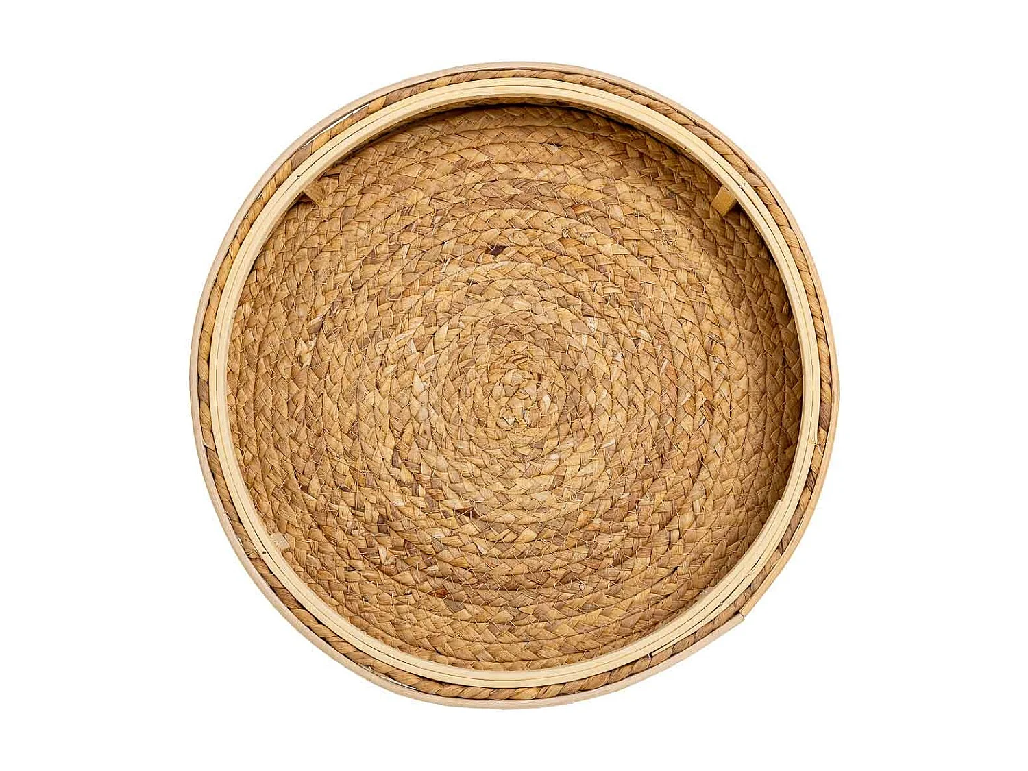 Set 3 mesas esquineras de bambú y madera marrones