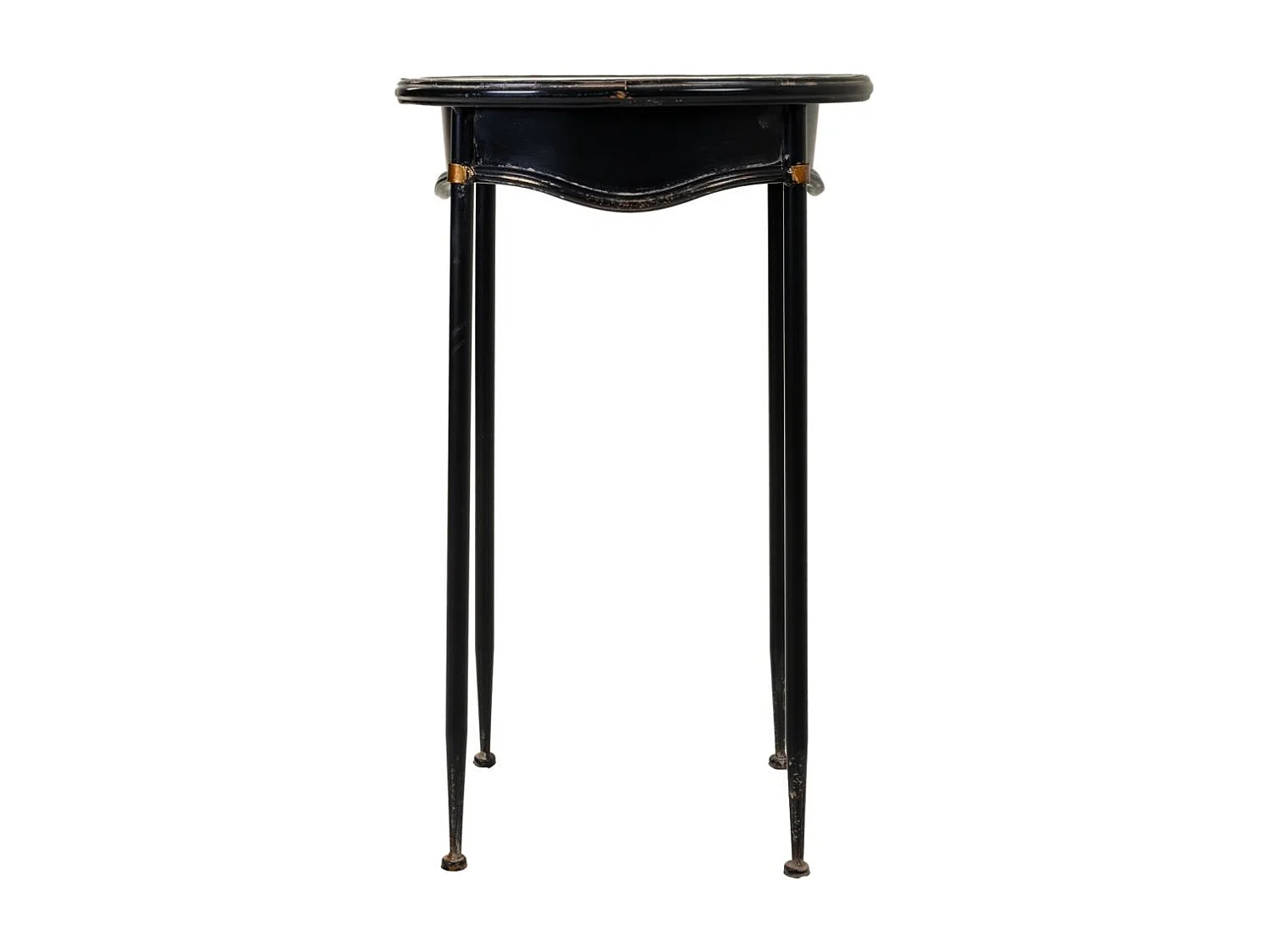 Set mit 2 Tischen aus schwarzem Metall