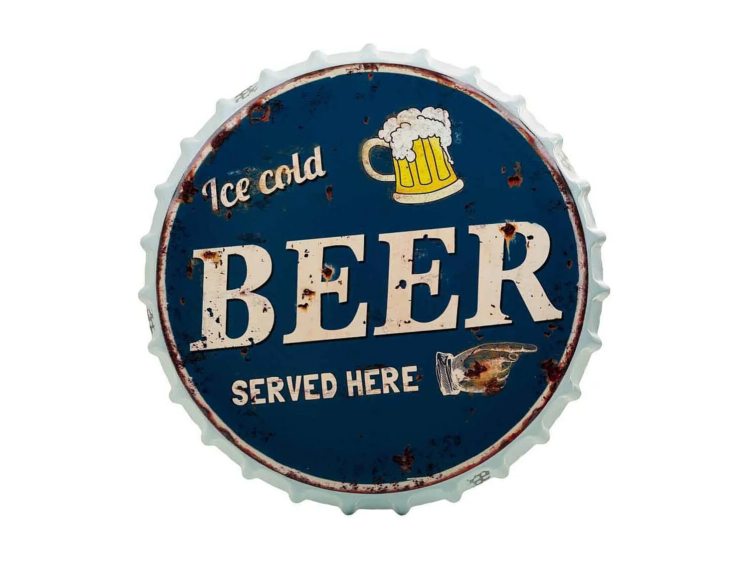 Blauer Weinregaltisch aus Metall, 42x42x60h cm