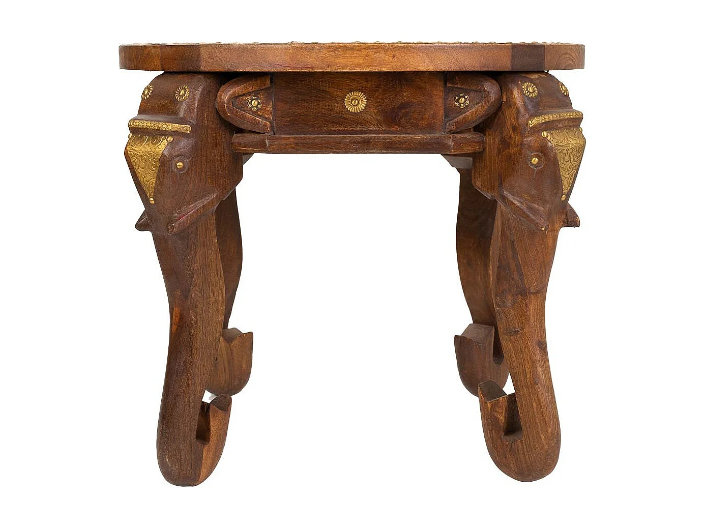 Tavolino in legno e metallo marrone 52x52x40h